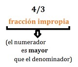 Improper fraction