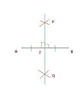Which of these is a correct step in constructing the bisector of a line segment?  answer use the straightedge to draw a line between the points where two arcs intersect use the straightedge to find the distance between the endpoints of the line segment use the compass to measure the distance between the line segment and the point of intersection of an arc use the compass to copy the line segment on two arcs at equal distance from the end points of the segment