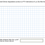 Draw the expected edman degradation product of lys-gly-met-ala after one cycle.